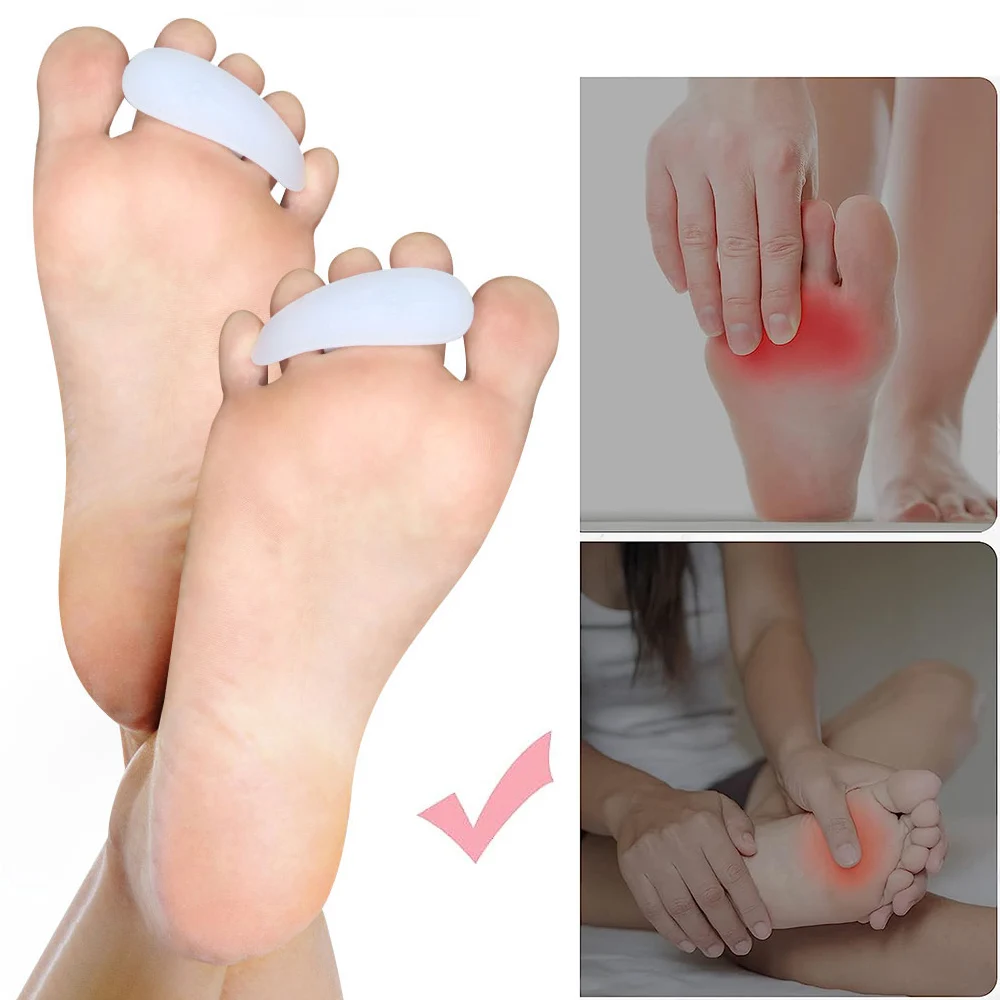 Pexmen 2 pezzi Gel Hammer Toe raddrizzatore Hammertoe Crest cuscini per arricciato curvo storto sovrapposizione artiglio e dita dei piedi del