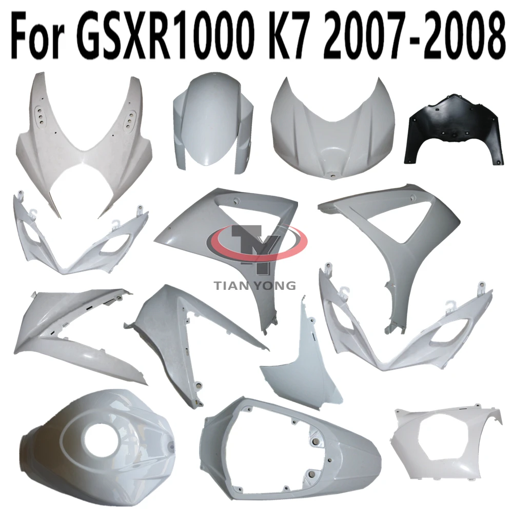 Unpainted Fairing For GSXR1000 GSX GSXR 1000 2007-2008 K7 Motorcycle Pack left right Injection Bodywork Components