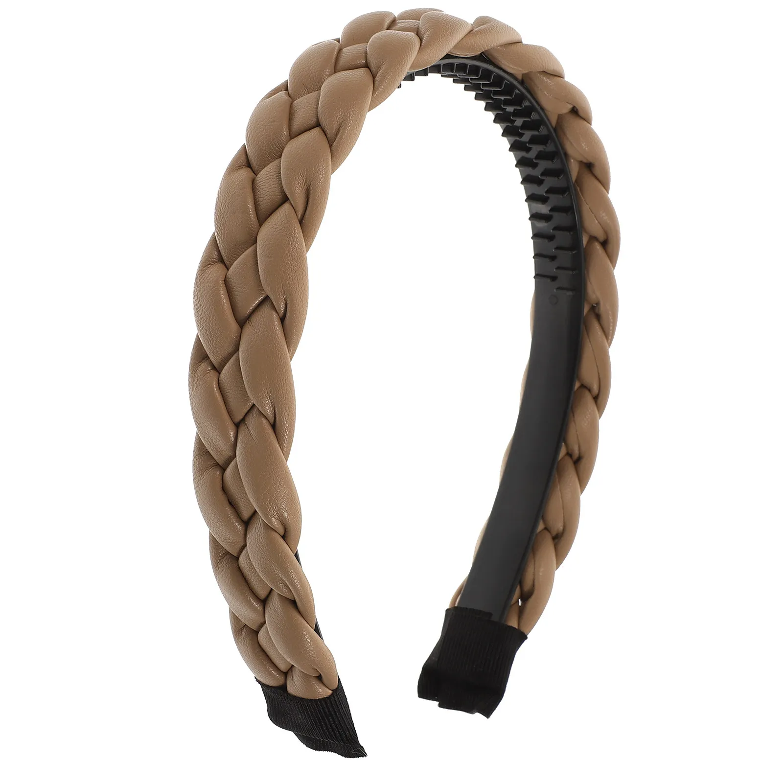 Retro Braided Hairband High Class Plastic Broadside Headdress for Festival Party Cosplay Xmas Photo Props Hair Decor
