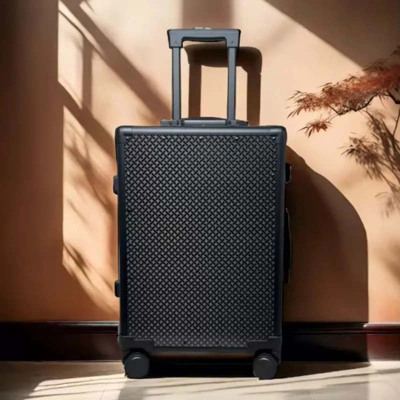 2025Muti-Fuctional Carbon Fiber Luggage 20/24Inch Business Trolley Case Carry On Suitcase With USB Charging Spinner Wheels Suitc view 3