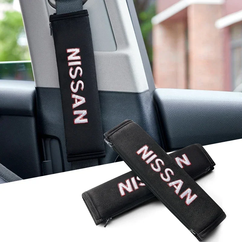 2pcs Car Seat Belt Cover Shoulder Protection for Nissan Qashqai J11 J10 Murano Almera Navara Nismo GTR Altima Juke Tiida Navara