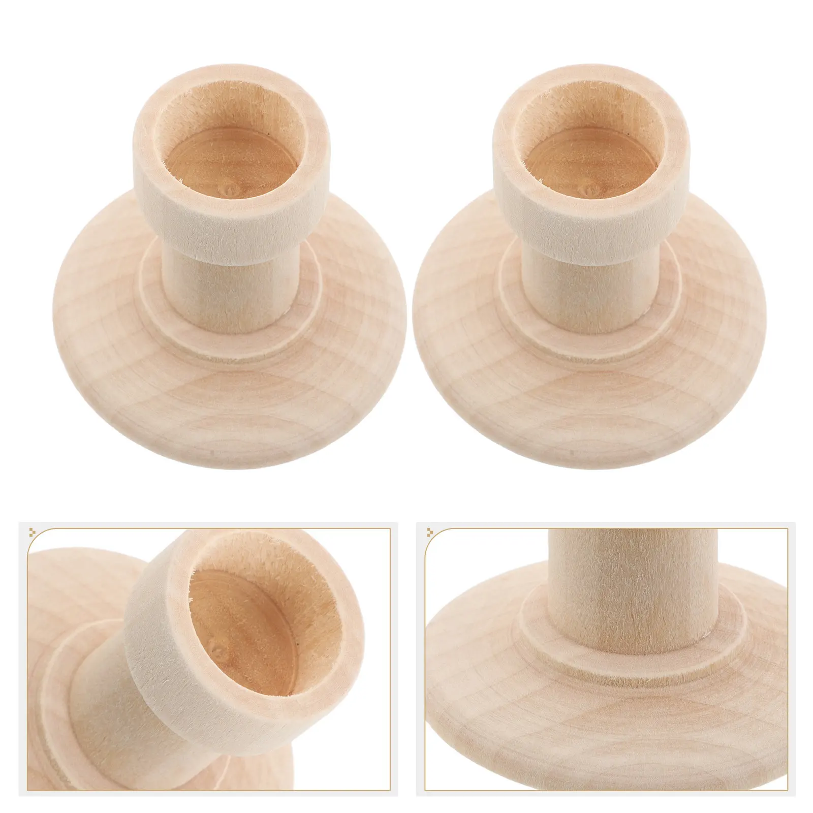 

10 шт. деревянных подсвечников для чайных свечей, расписанных вручную, в деревенском стиле, необработанные, для декора стола в стиле фермерского дома