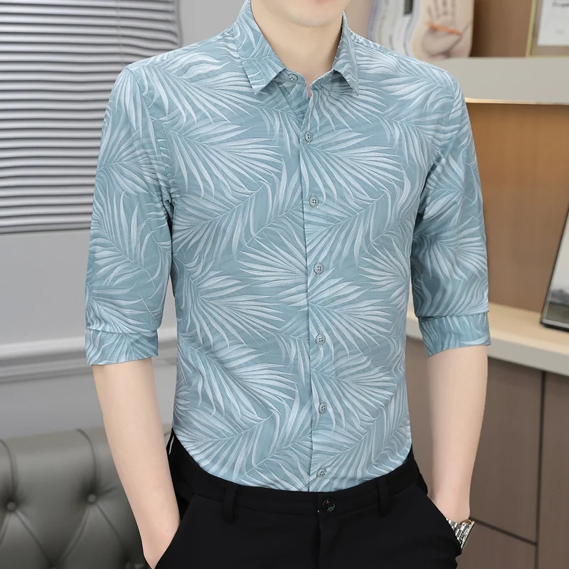 Summer New Style Men's Fashion Casual Collar Short-Sleeved Cool-Feel T-Shirt Polo Shirt
