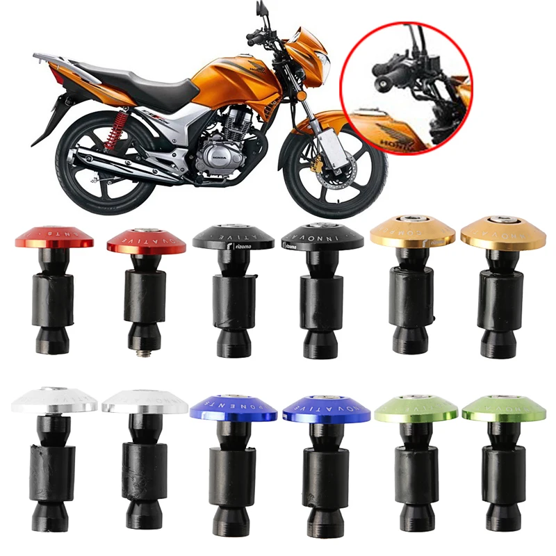 090E Motorcycle Dirt Bike Handlebar Grips Slider Cap Plug Aluminum Bar End