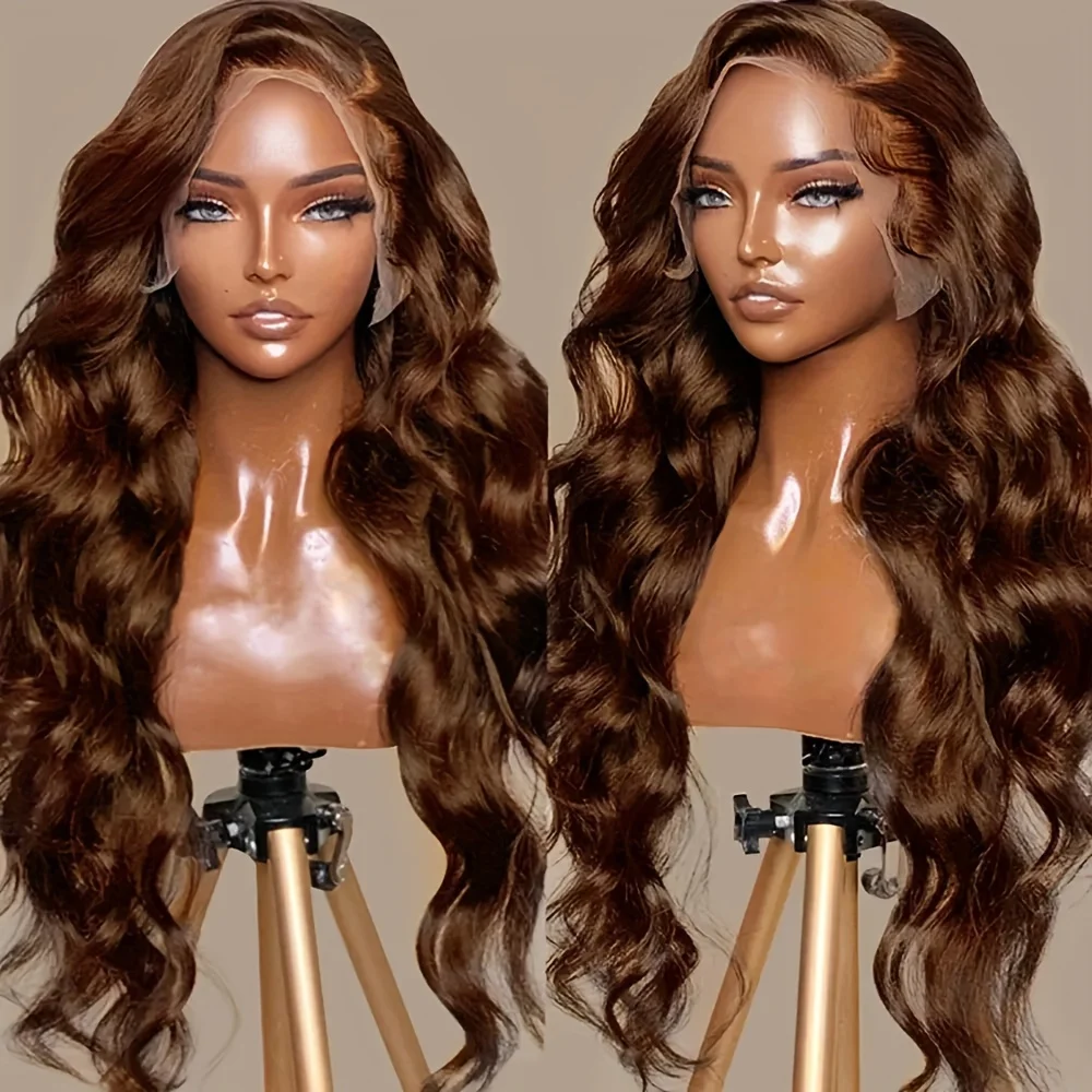 Chocolate Brown Body Wave Lace Front Wigs Brown Lace Front Human Hair Wigs Hd 13x4 Lace Frontal Wig Colored Human Hair For Women