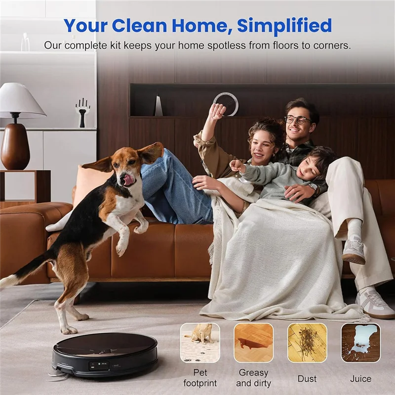 

AB13-Accessory Kit Compatible With Roborock Saros 10R Robot Vacuum Cleaner Main Brush, Dust Bag,Mop Cloth,Side Brush