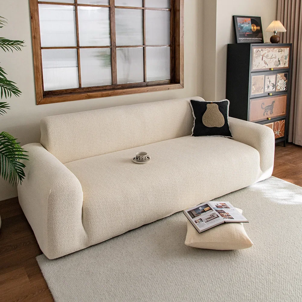 Adjustable Elastic Sofa Cover Velvet Armchair Protector Corner L Shape Stretch Couch Covers for Living Room 1/2/3/4/5 Seater