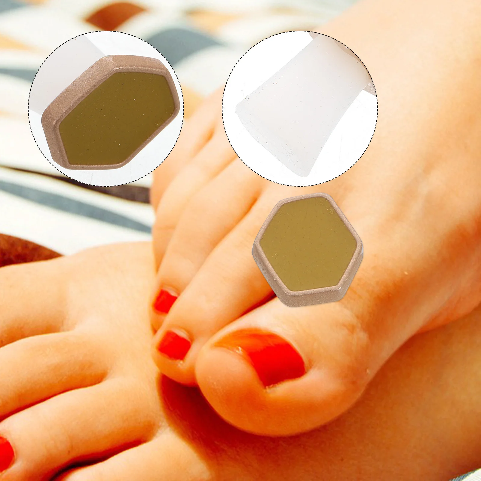 

1Set Comfortable Silicone Toe Separators Soft Big Toe Spacer Nail Art Tool Straightener Bunion Corrector Home Salon Use