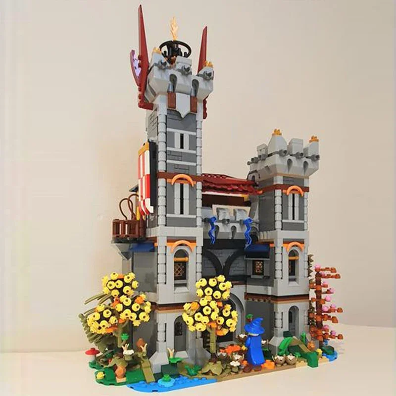 เด็กอิฐปราสาทยุคกลางของเล่นบล็อกอาคารอิฐอัศวินปราสาท Series Moc สถาปัตยกรรมสําหรับเด็กชุดใช้งานร่วมกับ Tower