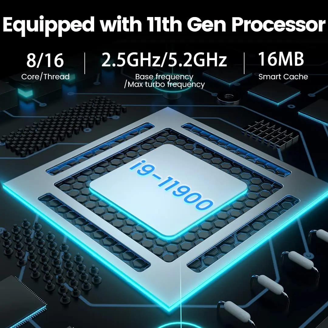 Participante 11th gen intel mini pc windows 11 core i9 11900 i7 11700 i5 11400 desktop gaming computador linux htpc uhd 750 8 usb wif