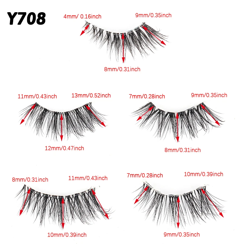 Lanjinglin 3/5/20 Pairs Half Eye Lashes Natural Look Make up Tool Soft False Eyelashes maquillaje Extension Faux Cils Manga Lash