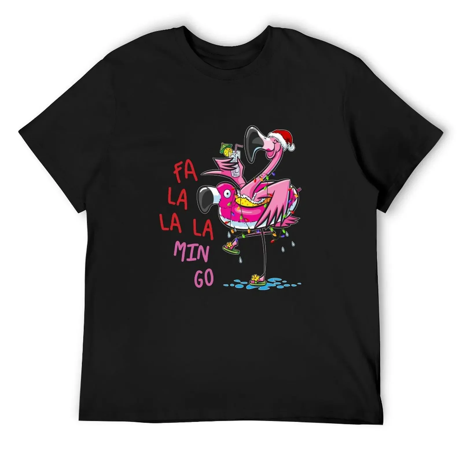 

Fa La La La mingo Flamingo For Christmas Pajama Gift T-Shirt baggy shirts new edition Men's clothing