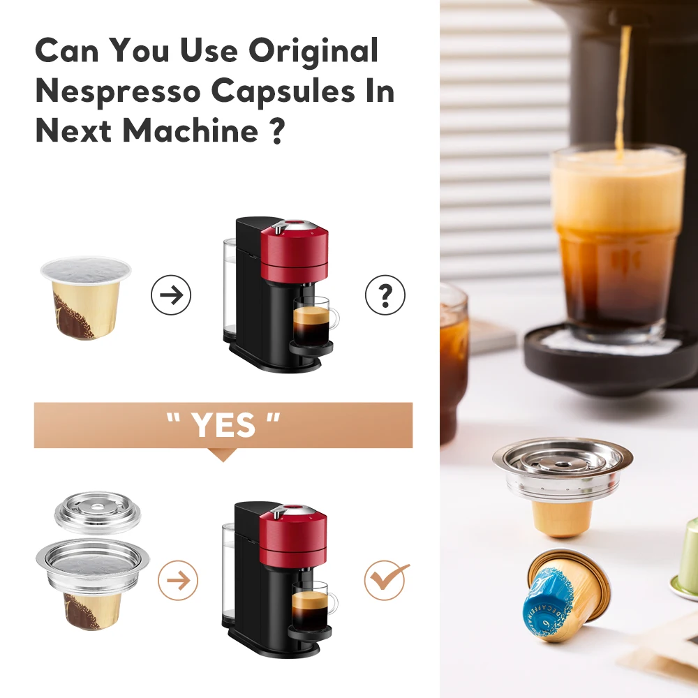 80ml For Vertuo Next & Pop Coffee Adapter Compatible with Original Capsules Converts to Vertuoline Machine Coffee Accessories