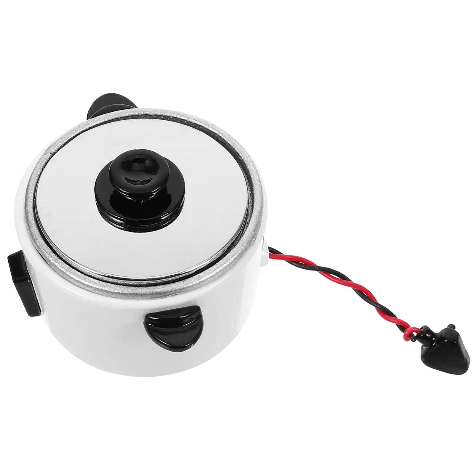

Miniature Rice Cooker Metal Small Mini House Decoration Kitchen Accessory Pretend Play Supplies Mini House Decorations