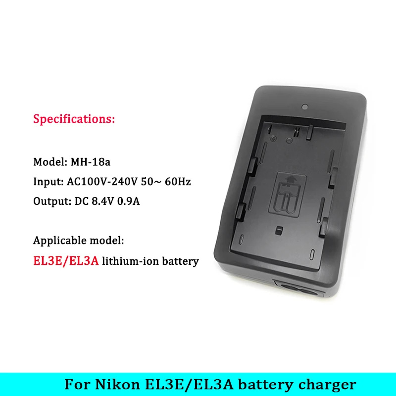 MH-18 Battery Charger for Nikon EN-EL3 D50 D70 D100 D80 D200 D90 D300 EN-EL3E 3A  EL-3A EL-3E D100SLR D700 D70S MH-18A