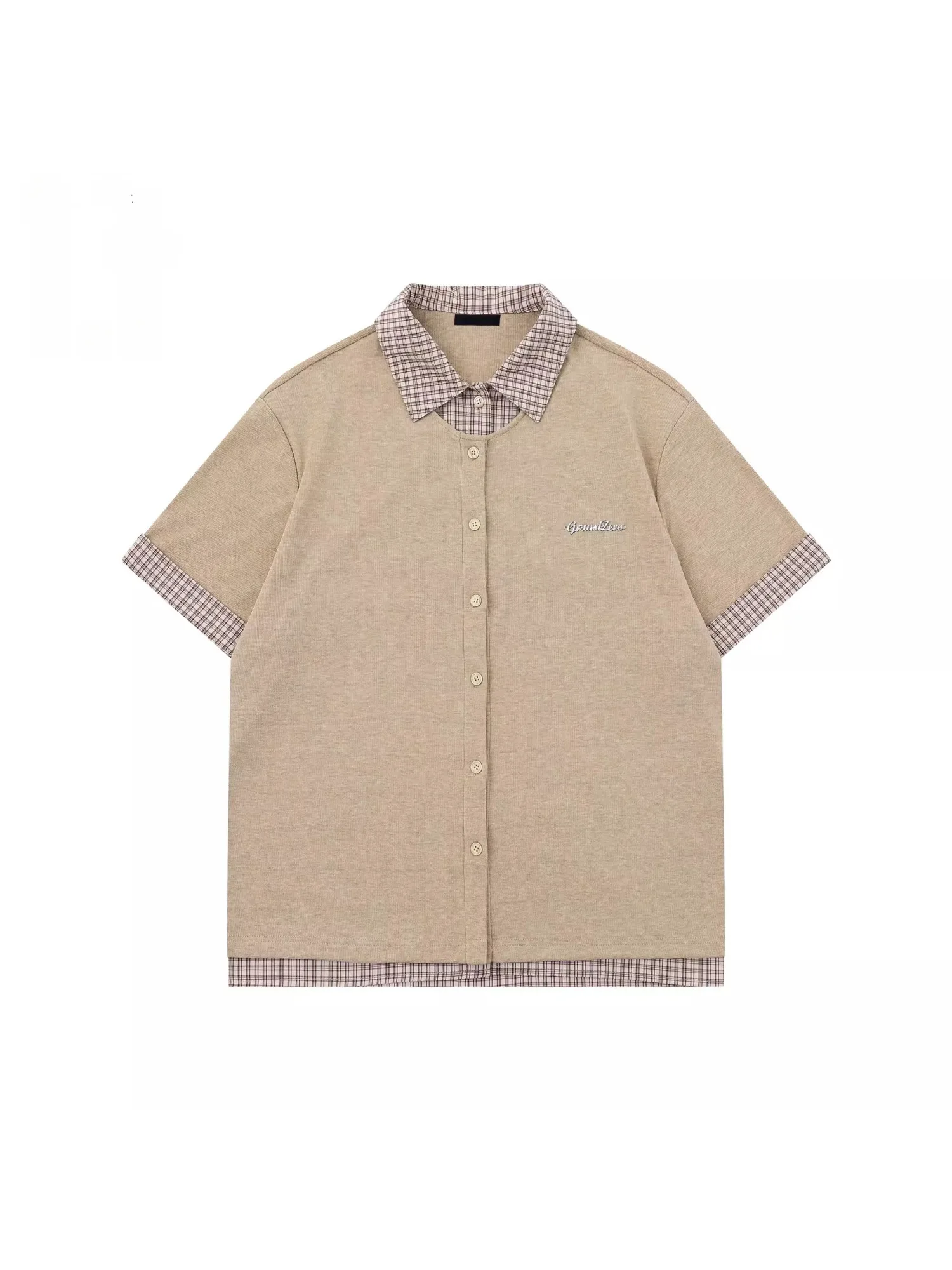 

American Design Loose ort Sve irt Spring Summer Casual Sle Polyester Blend Ladies' Top Single Piece Summer Faion