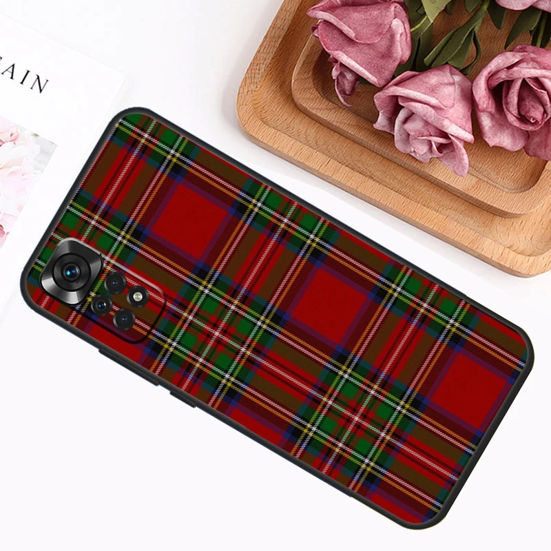 Clan Stewart Dress Tartan Plaid Case For Xiaomi Redmi Note 12 8 9 10 11 Pro Note 12S 11S 10S 9S 9A 9C 9T 10A 10C 12C Cover