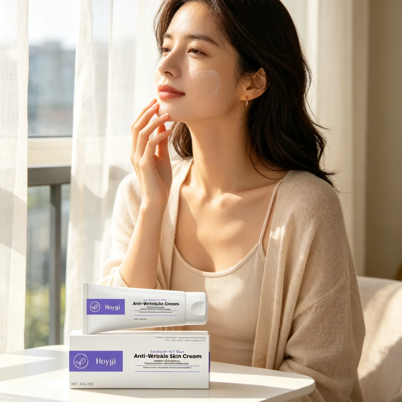 Hoygi Anti Wrinkle Cream Reduce Fine Lines Firming Skin Rejuvenating Long Lasting Hydrating Shrink Pores Moisturizing Cream 30g