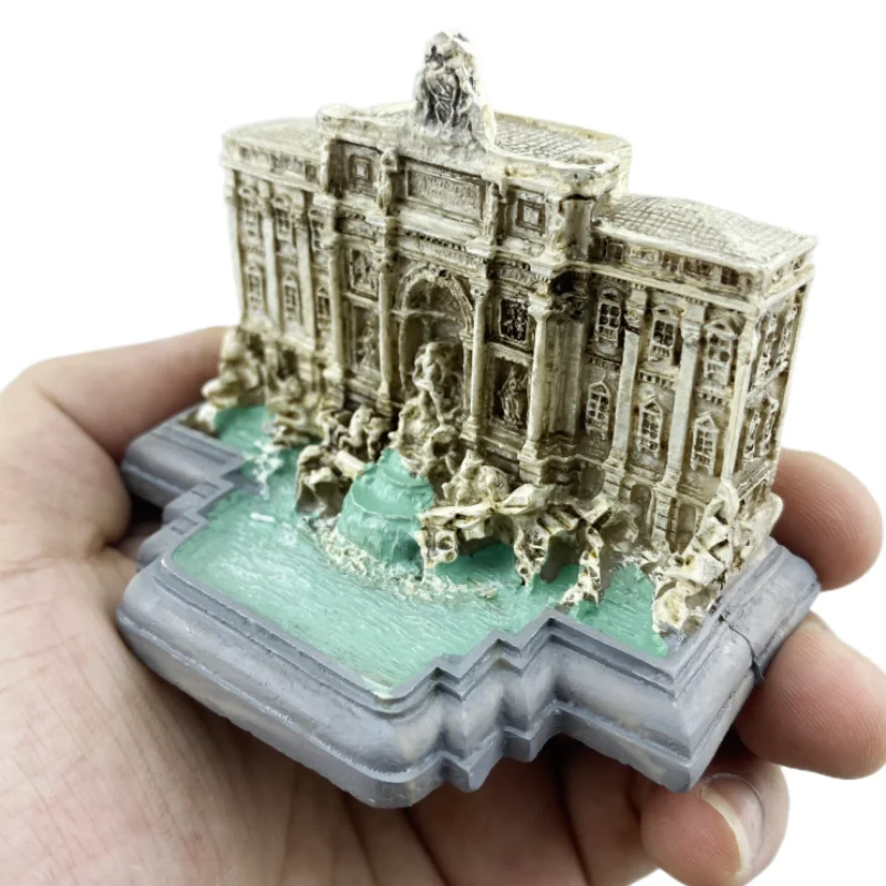 Trevi Fountain Rome Italy Resin Handicraft Souvenirs Desktop Ornament Indoor Table Buildings Home Decoration Accessories Gift