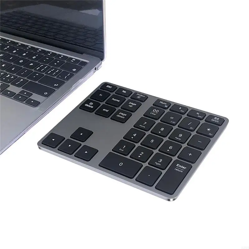 LX0B Rechargeable Numeric Pad for Laptop Desktop,PC Mini Financial Account Numpad Dual Bluetooth-compatible Number Pad