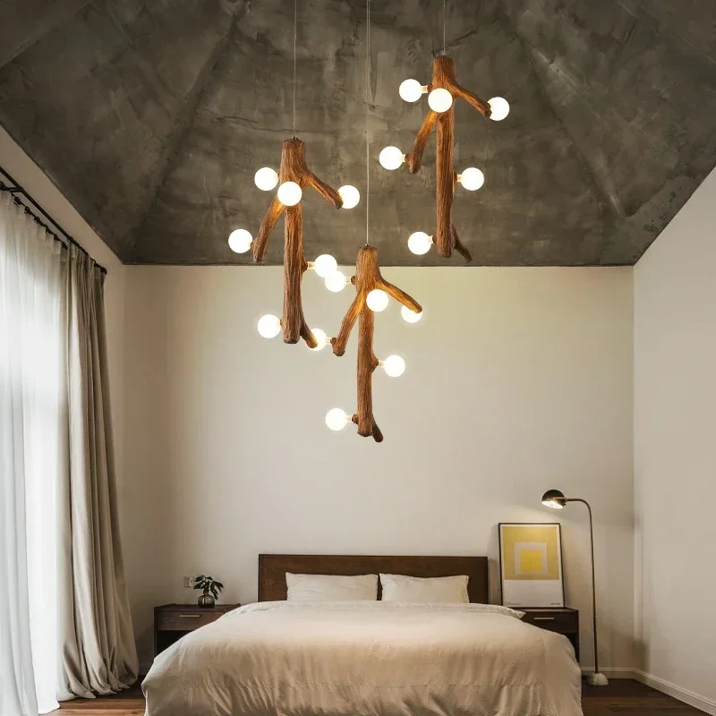 Nordic tree chandelier Internet celebrity shop window light clothing store milk tea shop lighting bay window restaurant three he