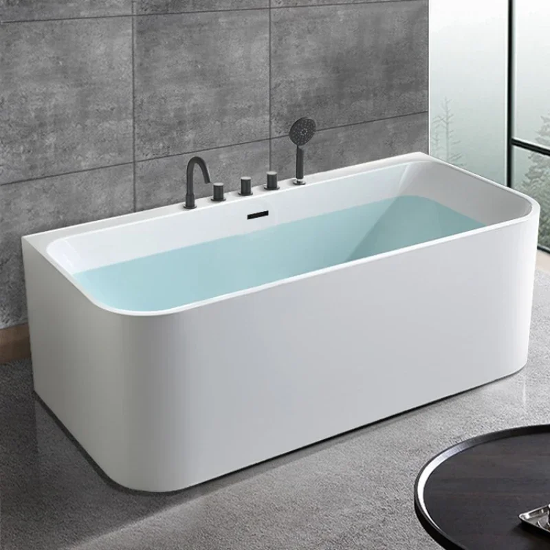 Household Light Luxury Square Double Constant Temperature Thin Edge Thickened Independent 1.3-1.8 meter Deep Bubble Bathtub