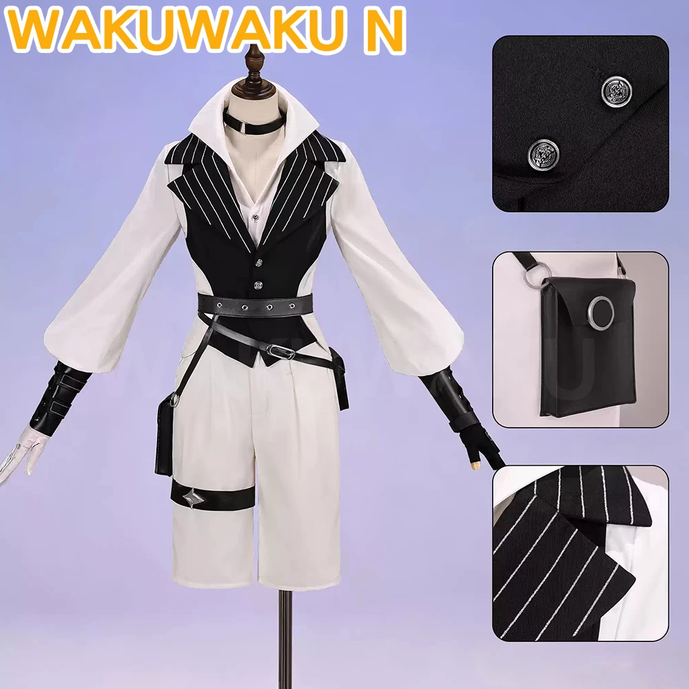 【Versandbereit】Lohen Cosplay Kostüm Spiel Genshin Impact【S-2XL】WakuWaku-N Herren Halloween Lohen Abenteurer Cosplay Übergröße