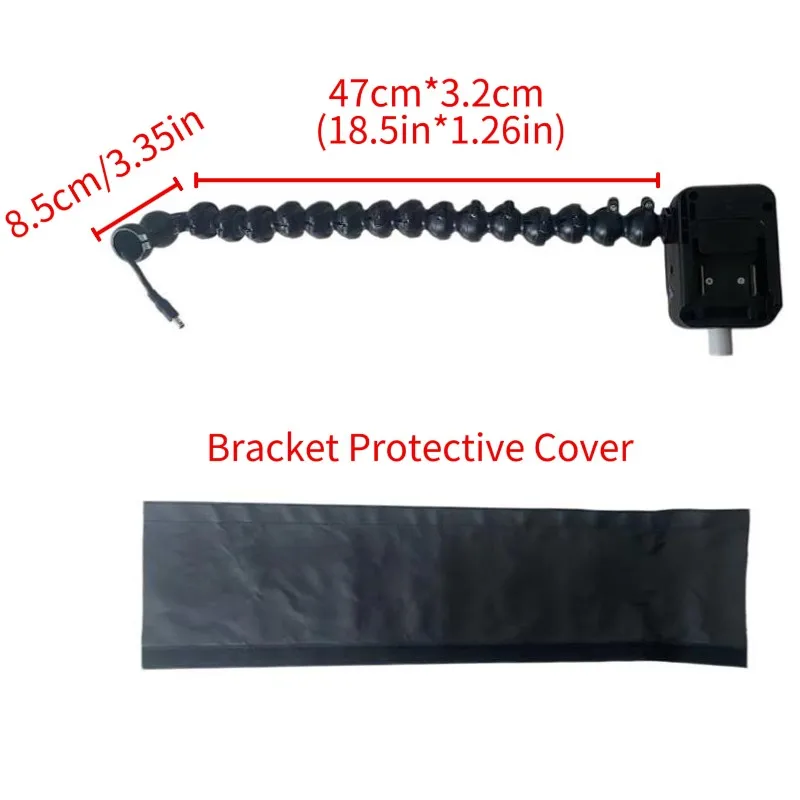 Professional PDR LED Light with 5 Color-Adjustable Strips Dual Power Supply & Strong Suction Cup for Car Dent Repair