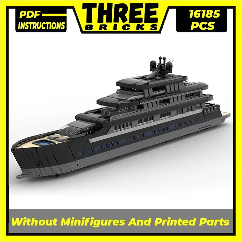 Moc Building Bricks Boat Model Large Luxury Yacht Mini scale Technology Modular Blocks Gifts Toys For Children DIY Sets Assembly