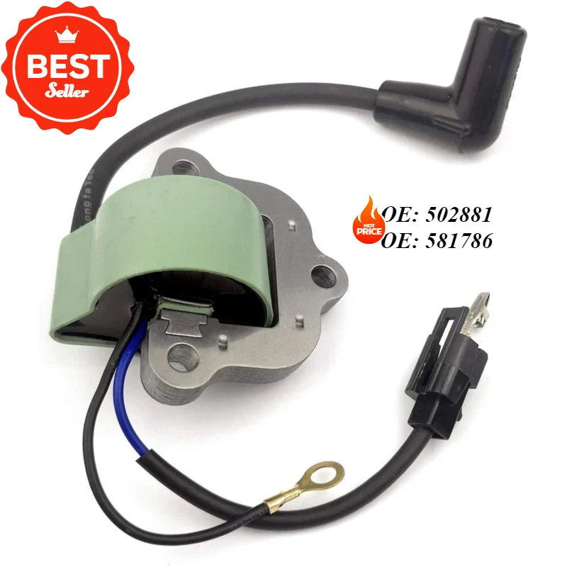 

581786 502881 18-5172 581370 9-23106 72030 Boat Outboard Ignition Coil Fit for Johnson Evinrude 18HP 20HP 25HP 35HP 40HP