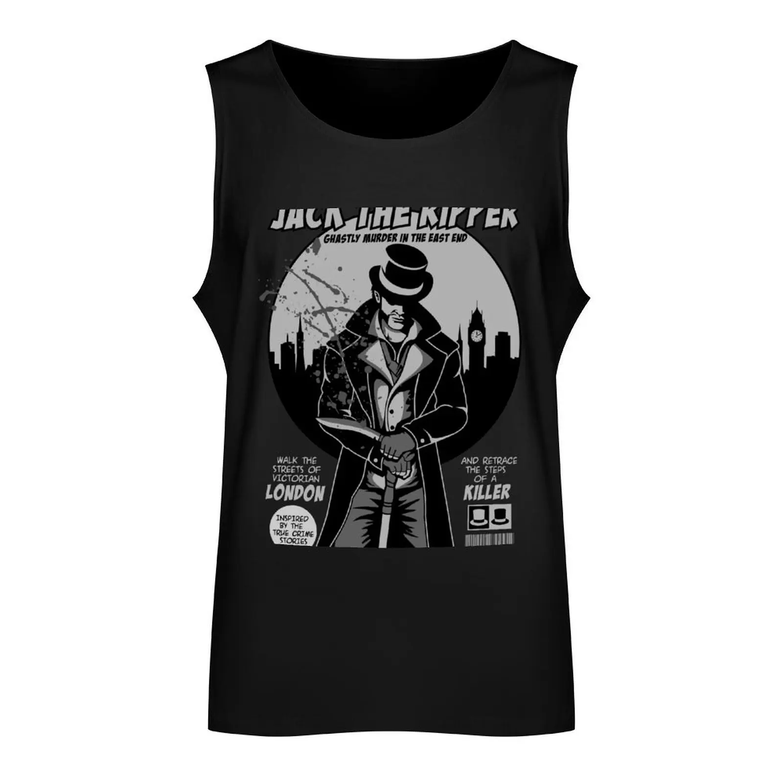 jack the ripper comic vintage style Tank Top sports suits gym shirts quick-drying t-shirt Men's gym articles