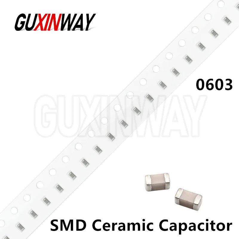 100pcs new 0603 SMD Ceramic Capacitor Thick Film Chip Multilayer 4.3pF 5.1pF 7.5pF 9.1pF 11pF 62pF 150nF 330nF 680nF 3.3uF