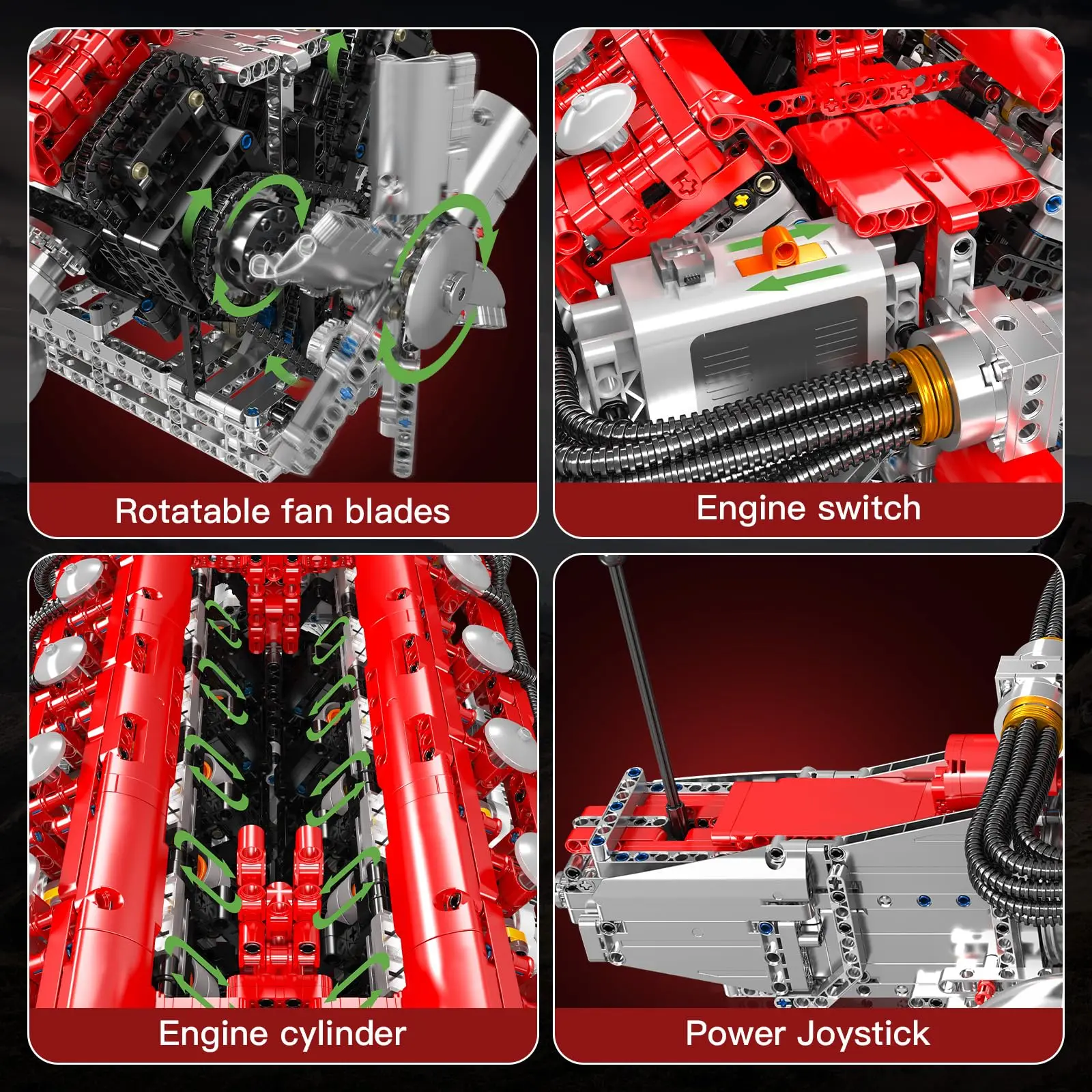 モールドキング 10169 V12エンジン 組み立てブロック 3472ピース STEM DIY エンジン組み立てキット モデル 大人向けコレクション おもちゃ 男の子 子供向けギフト