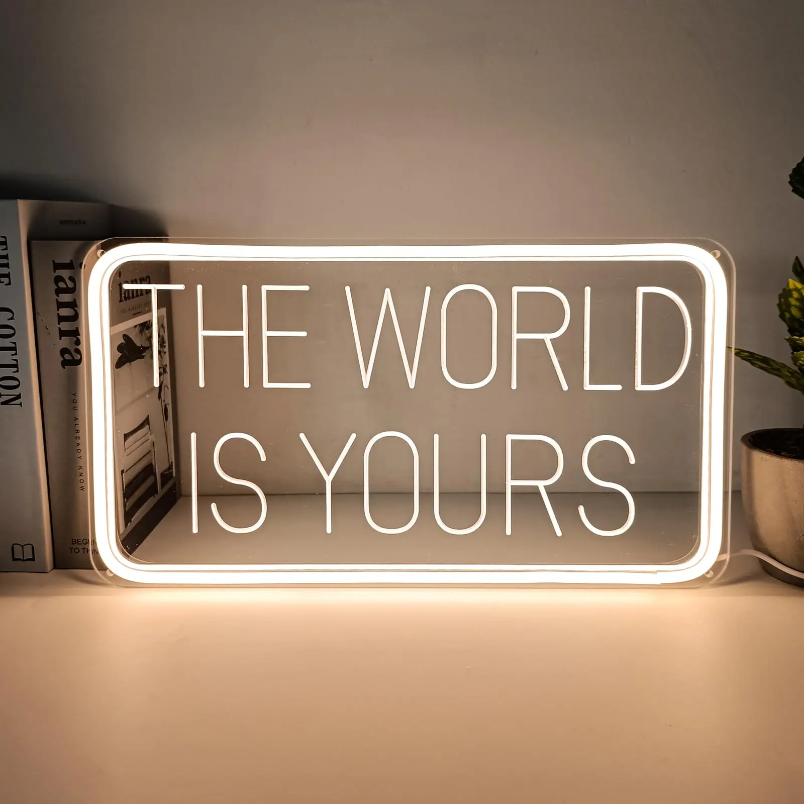 

World is Yours Неоновые вывески для декора стен 3D-резьба Дизайн Неоновый свет для спальни, бара, салона, офиса, дня рождения, свадьбы