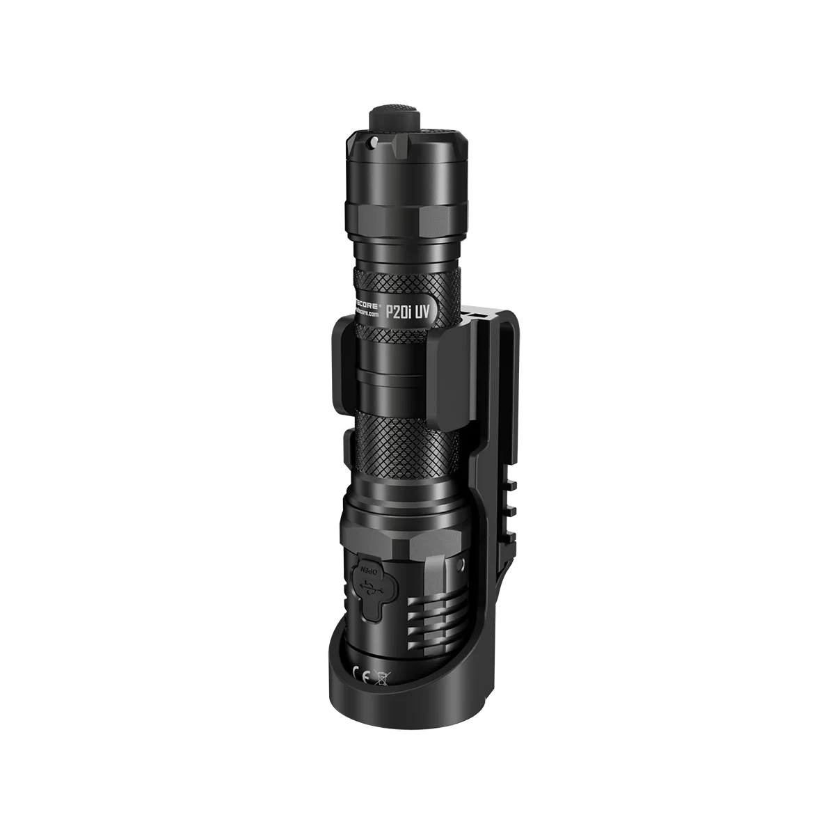 NITECORE P20i UV 1800 lumens dual light source tactical flashlight, equipped with NL2140i battery