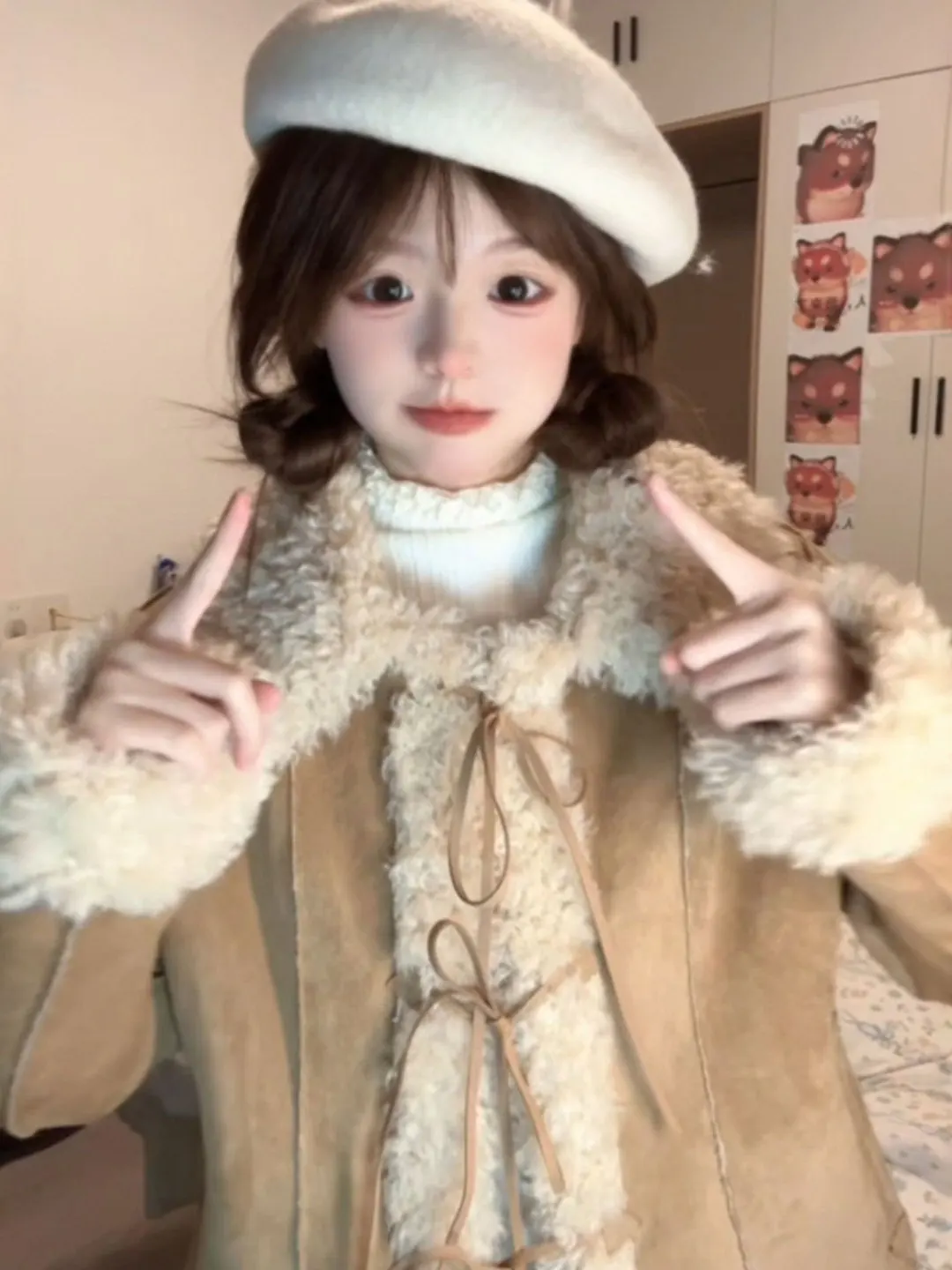 

Ретро-пальто из натурального меха ягненка, свободного кроя, в уникальном корейском стиле, для женщин, с уникальным дизайном, теплое, комфортное, идеально для зимы.