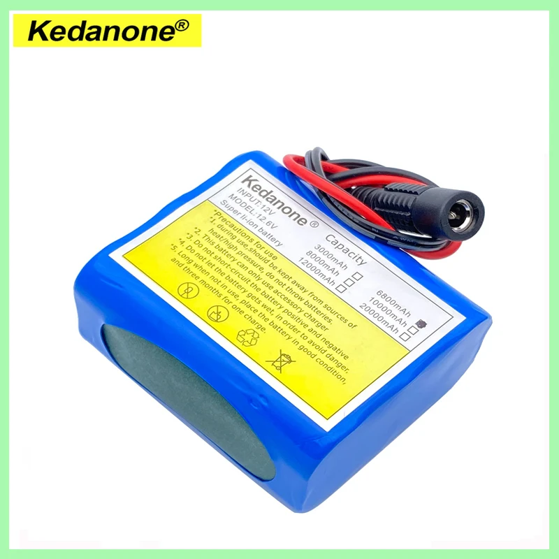 Akumulatory litowo-jonowe 12V 6800mAh 18650 z BMS akumulatory litowe płyta ochronna + ładowarka 12.6V do monitorowania