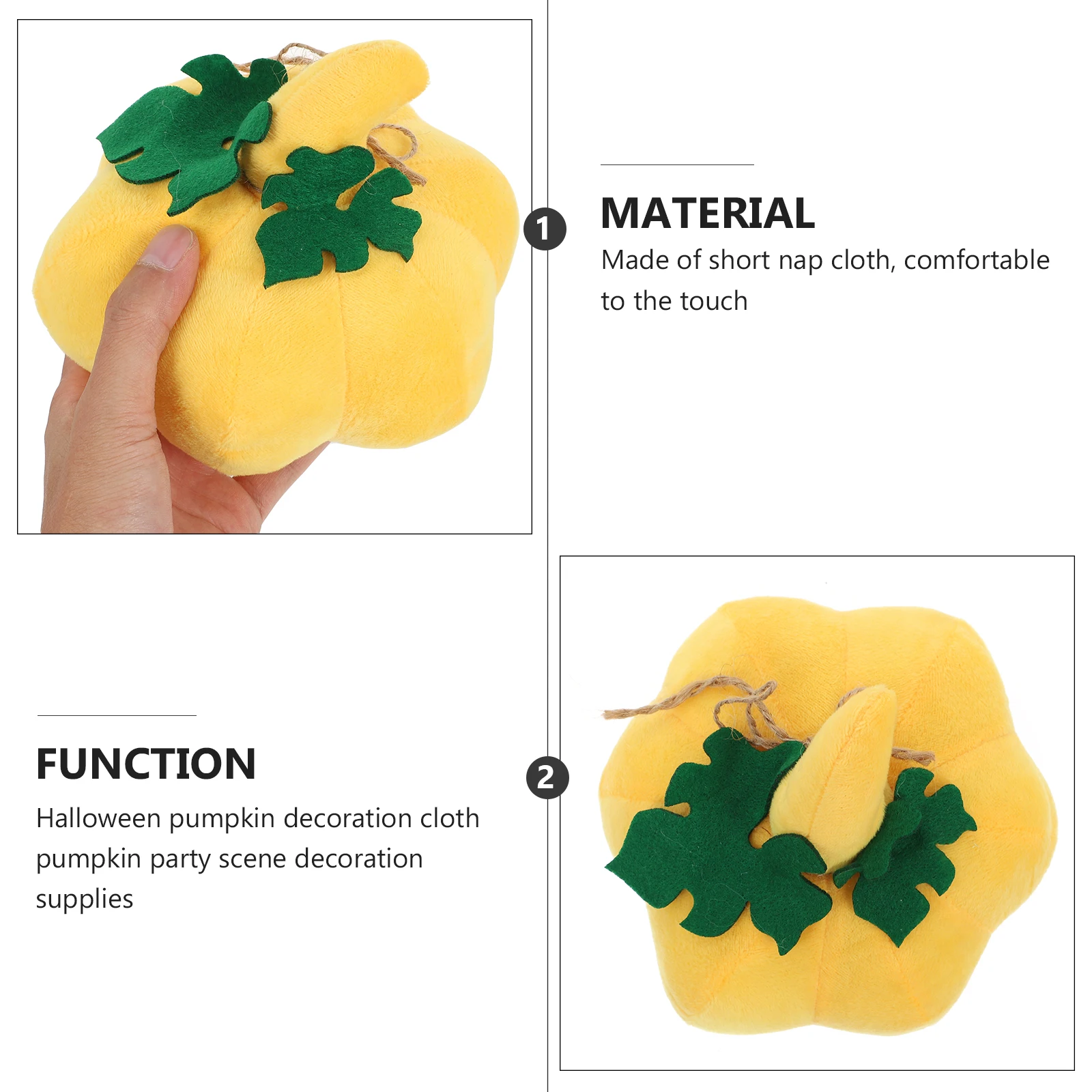 

1pc Cloth Pumpkin Ornament Artificial Halloween Decorative Supplies Party Photo Prop Home Diy Decor Fake Pumpkin Halloween Gift