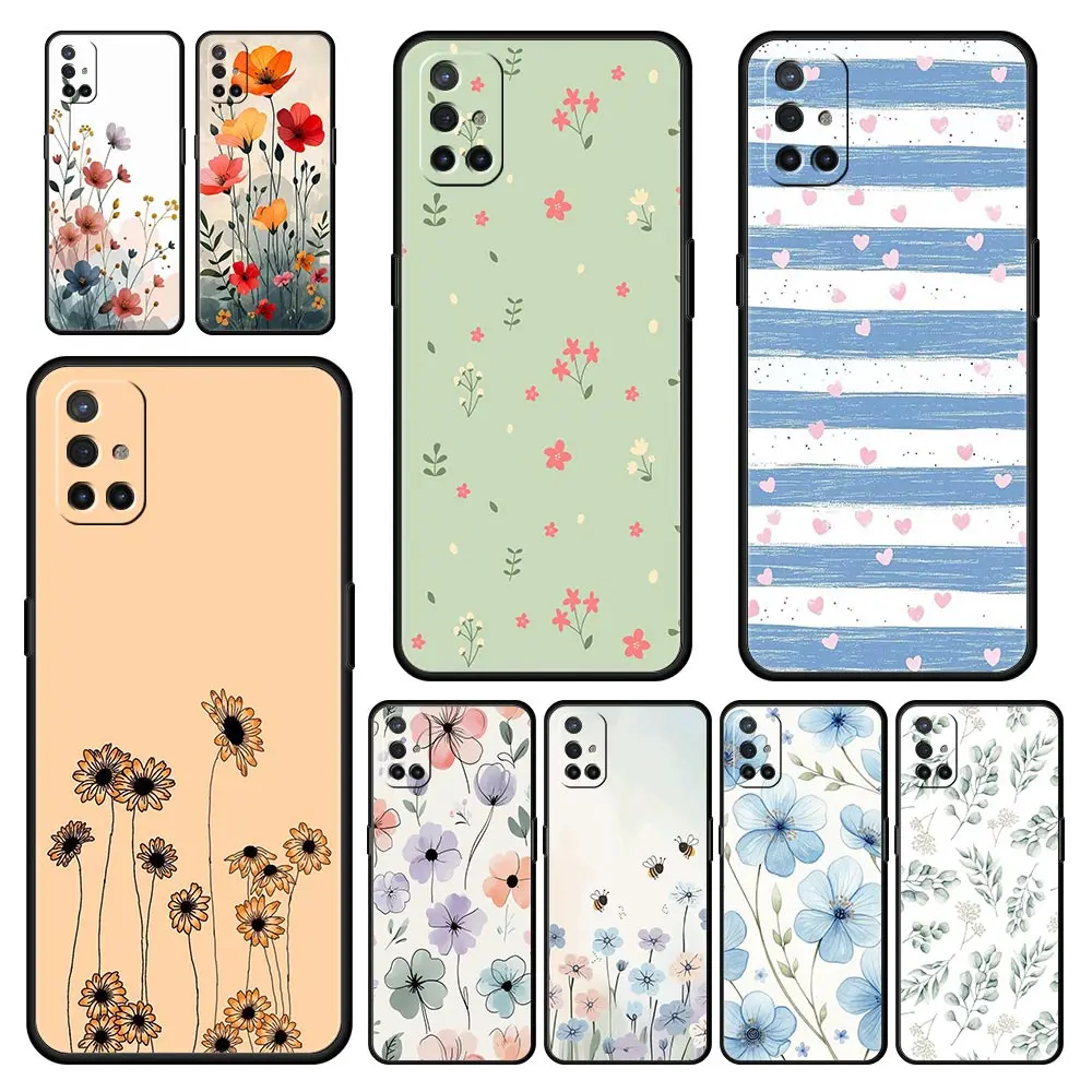 Elegant Flower Phone Case For OnePlus 13 12 11 10 9 8 7T Pro 13R 12R 10R 9RT 8T Nord N200 N30 2T CE 2 3 5G Lite Soft Cover