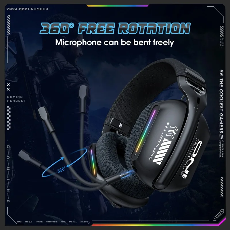 ONIKUMA GT808 Wireless Gaming - огляд і ціна Gaming Headset Rgb