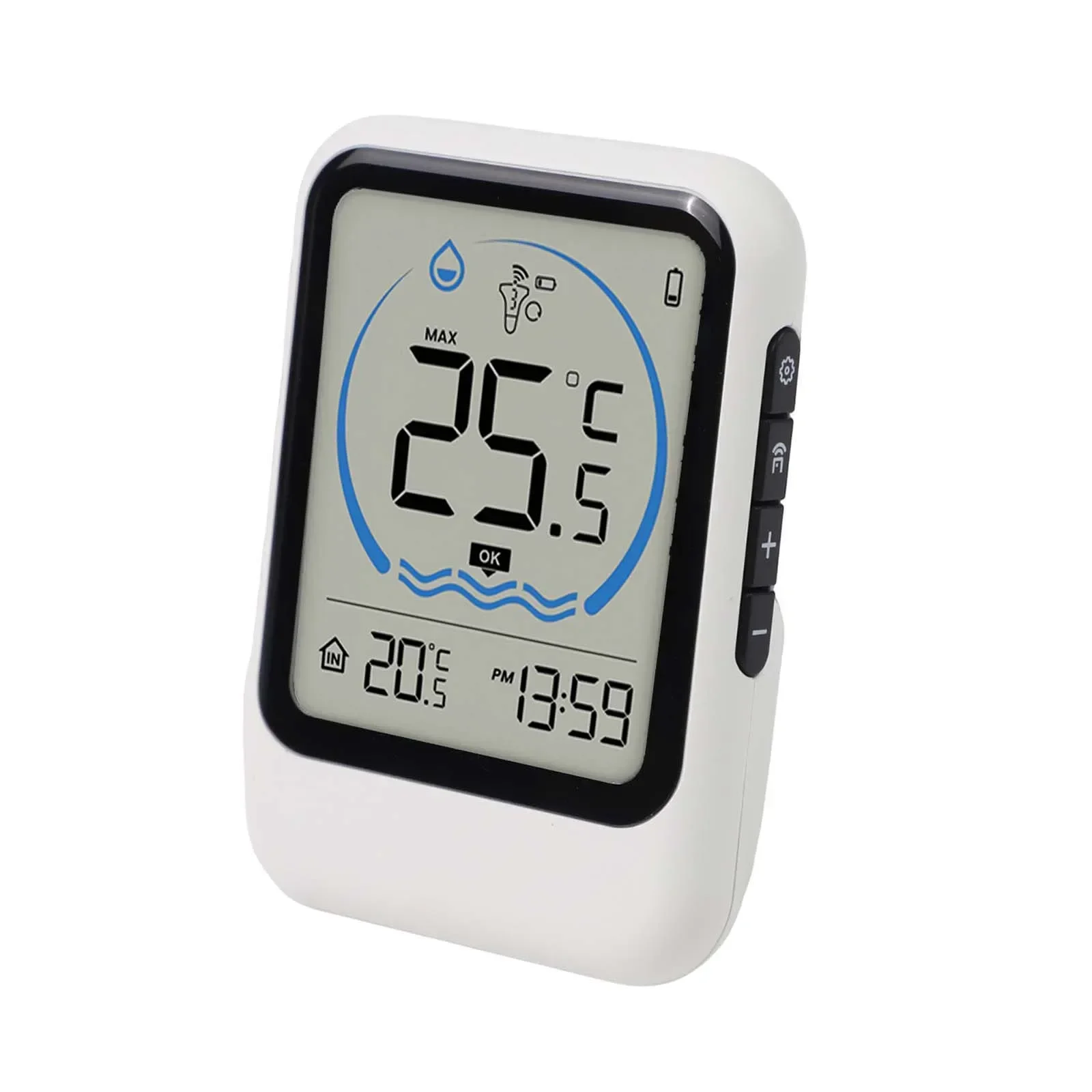 As Picture IP68 Waterproof Thermometer Outdoor Wireless Temperature Sensor Accurate Measurement Outdoor Pool Gauge LCD Display