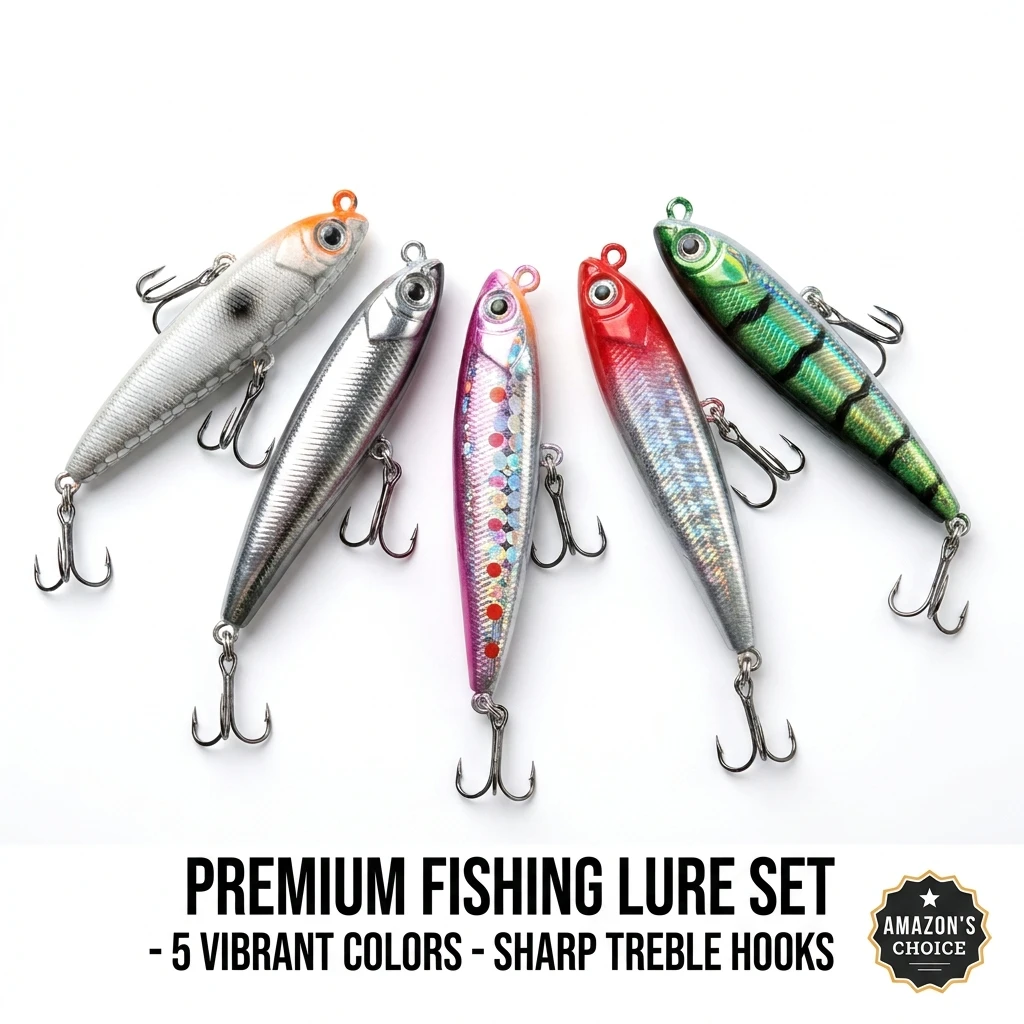 Lebensechte Laser-Sinking-Pencil-Angelköder, Lipless Long-Casting-Hardbaits mit Dreifachhaken für Barsch in Süß- und Salzwasser