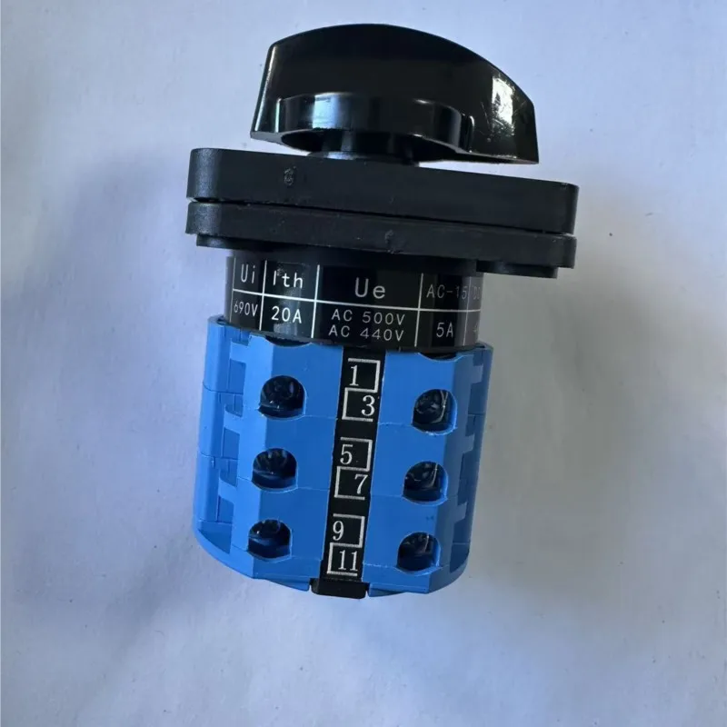 AC 660/690V 20A 12 Terminals 2 Positions Rotary Selector Cam Changeover Switch LW26-20/3