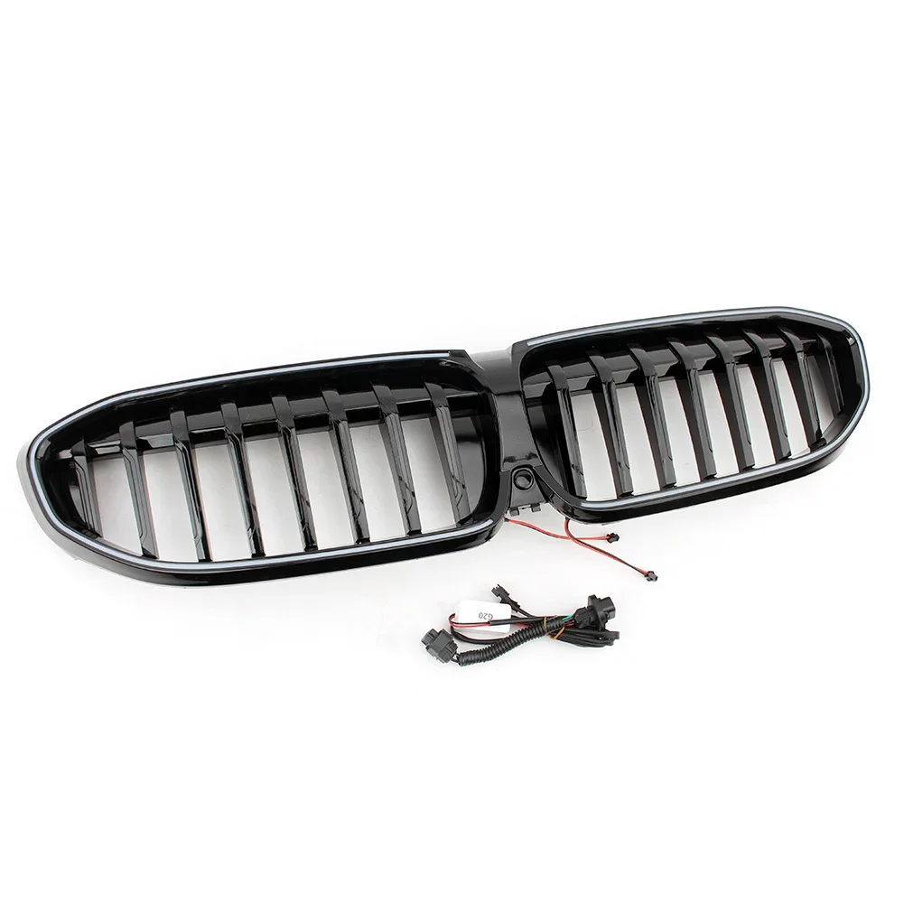 Single Line Front Upper Radiator LED Grilles For BMW G20 G28 3 Series 320i 325i 330i M340i 325Li xDrive M LCI Grille 2019-2022