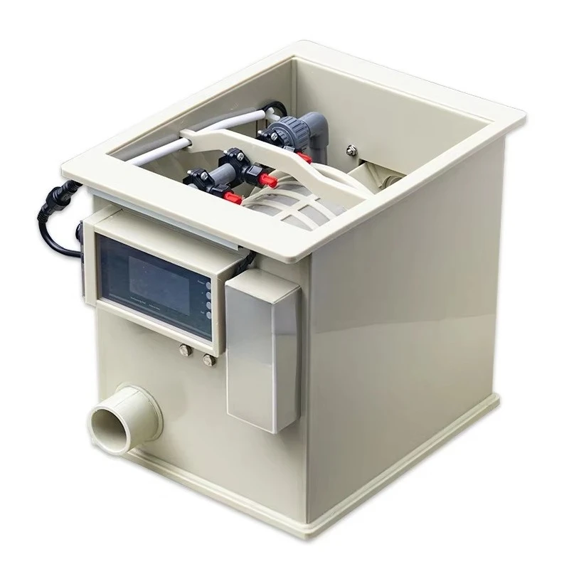 New Design Mini Rotary Drum Filter 110v 220v 5m3hr Aquarium Fish Tank Gravity Feed Pond Filter Aquaculture Equipment