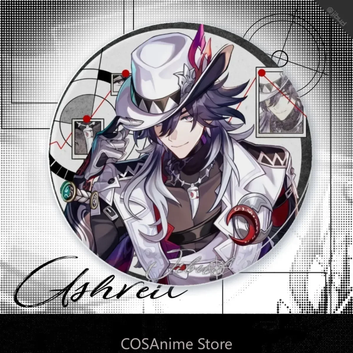 

Ashveil Badge Anime Honkai：Star Rail Badge Brooch Pin Game Cosplay Tinplate Bedge Props Collecting Birthday Gift