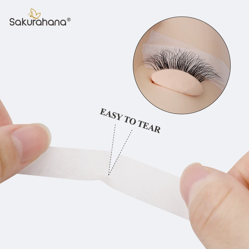 ساكوراهانا غير المنسوجة رمش الشريط الجلد الحساسة متعددة الاستخدام تحت العين ورقة الشريط للرموش الصناعية التصحيح أدوات ماكياج