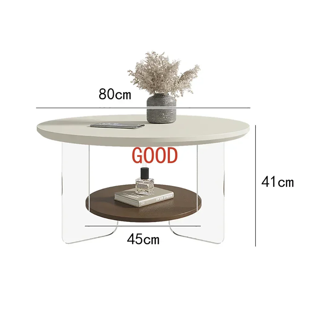 Nordic luxury coffee table, living room, exquisite decoration, simple modern coffee table, round and beautiful dining table