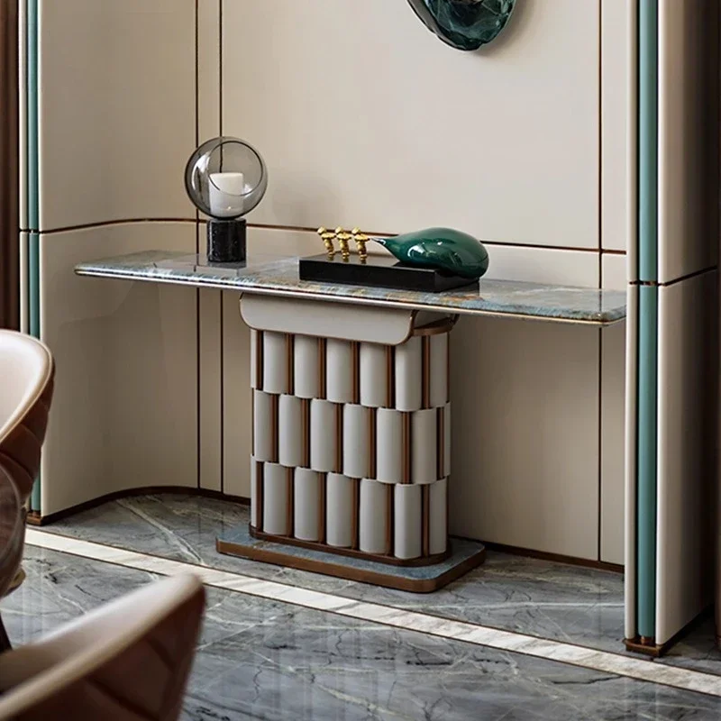 d Sapphire Super Crystal Stone Countertop Small Apartment Entryway Wall-Mounted Console Table