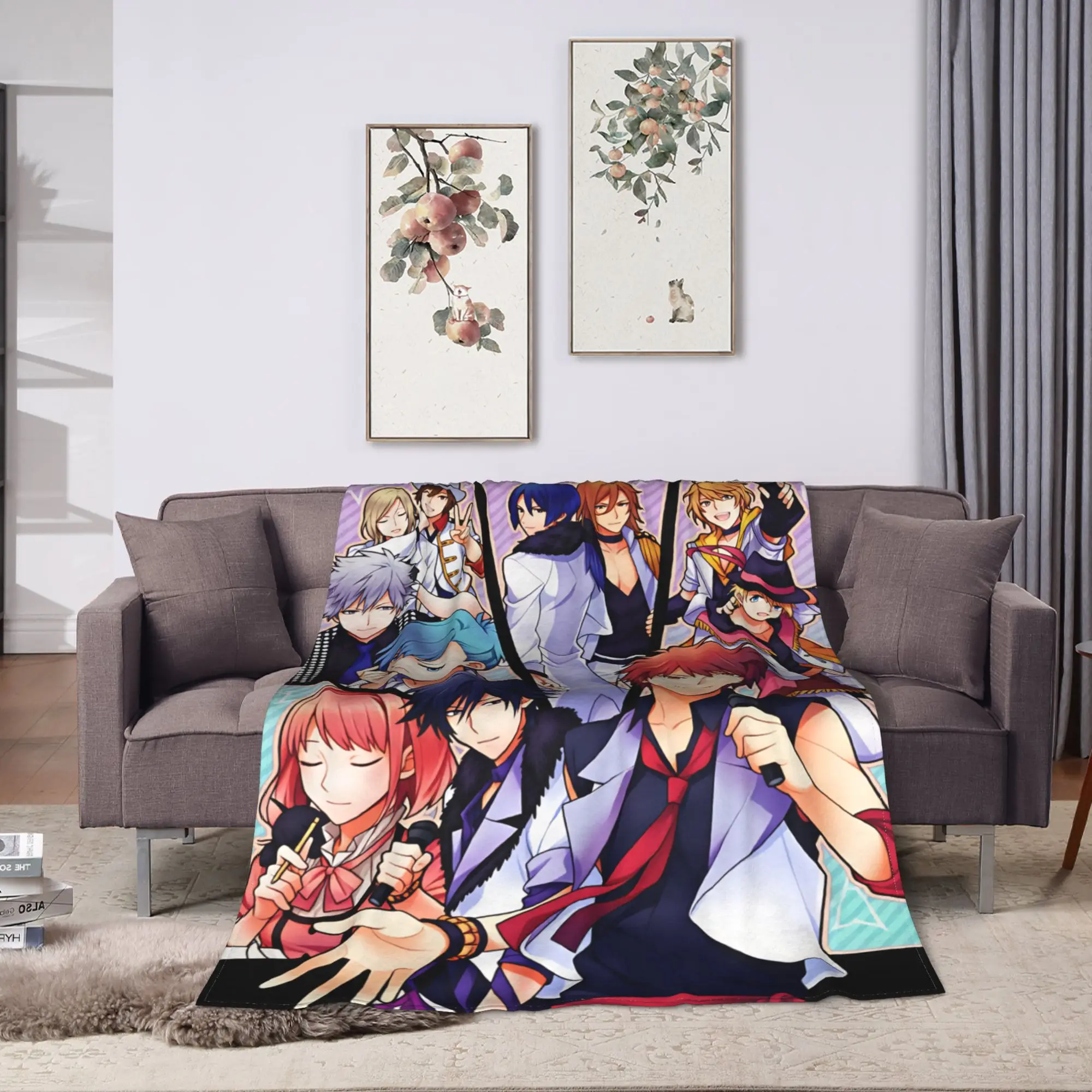 U-Uta no Prince-sama Hijirikawa Masato   Bedding Throws  Flannel Bedspread For Bedroom Fluffy Sofa Bed Cover